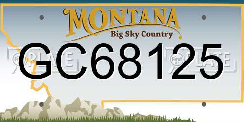 GC68125 Montana License Plate