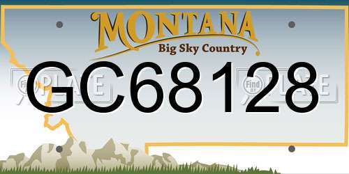 GC68128 Montana License Plate