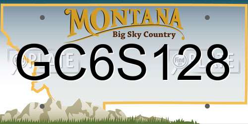 GC6S128 Montana License Plate