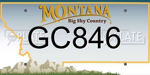 GC846 Montana License Plate