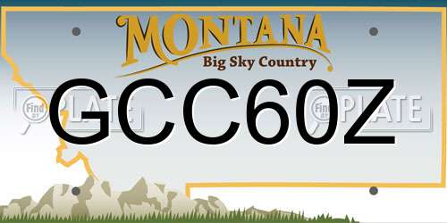 GCC60Z Montana License Plate