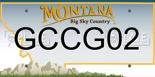 GCCG02 Montana License Plate