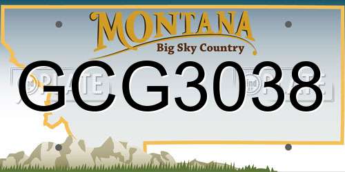 GCG3038 Montana License Plate