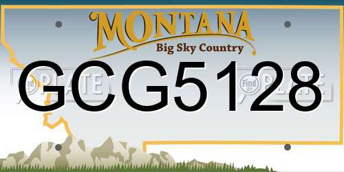 GCG5128 Montana License Plate