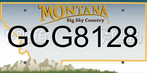 GCG8128 Montana License Plate
