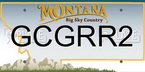 GCGRR2 Montana License Plate