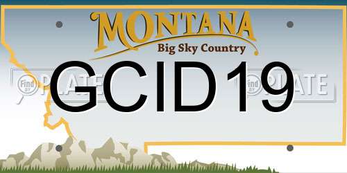 GCID19 Montana License Plate