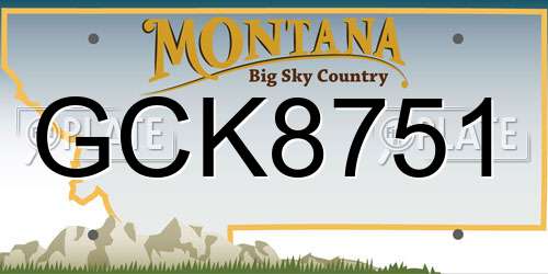 GCK8751 Montana License Plate
