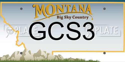 GCS3 Montana License Plate