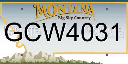 GCW4031 Montana License Plate