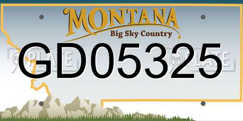 GD05325 Montana License Plate
