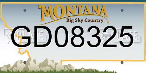 GD08325 Montana License Plate