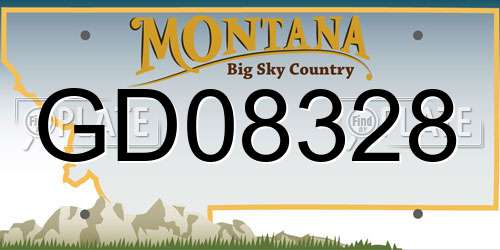 GD08328 Montana License Plate