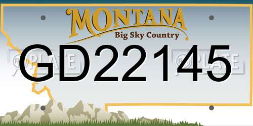 GD22145 Montana License Plate