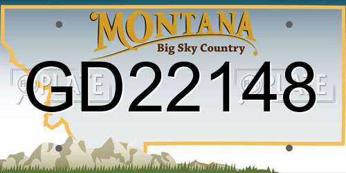 GD22148 Montana License Plate