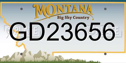 GD23656 Montana License Plate