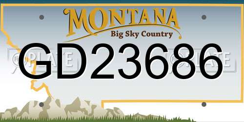 GD23686 Montana License Plate
