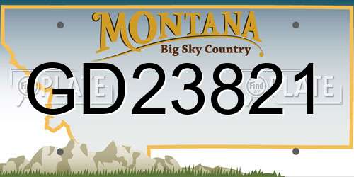 GD23821 Montana License Plate