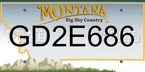 GD2E686 Montana License Plate