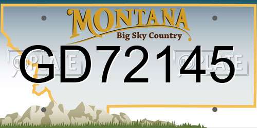 GD72145 Montana License Plate