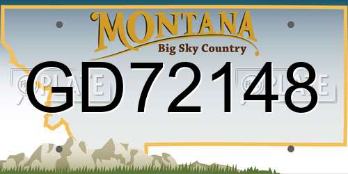 GD72148 Montana License Plate