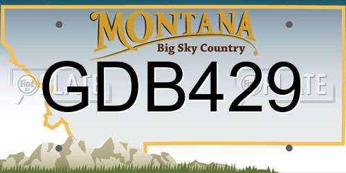 GDB429 Montana License Plate