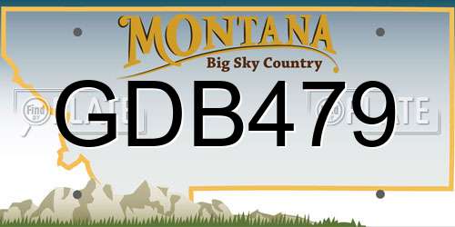 GDB479 Montana License Plate