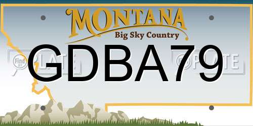 GDBA79 Montana License Plate