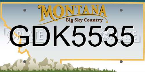 GDK5535 Montana License Plate