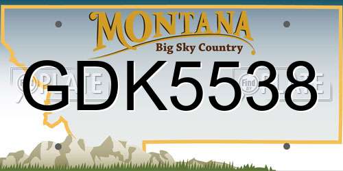 GDK5538 Montana License Plate