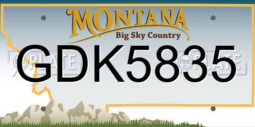 GDK5835 Montana License Plate