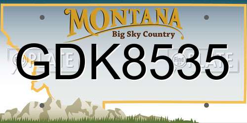 GDK8535 Montana License Plate