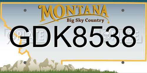 GDK8538 Montana License Plate