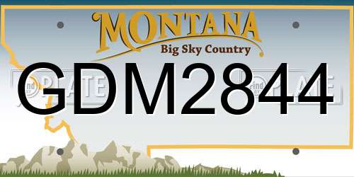 GDM2844 Montana License Plate