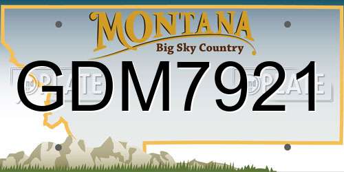GDM7921 Montana License Plate
