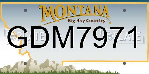 GDM7971 Montana License Plate