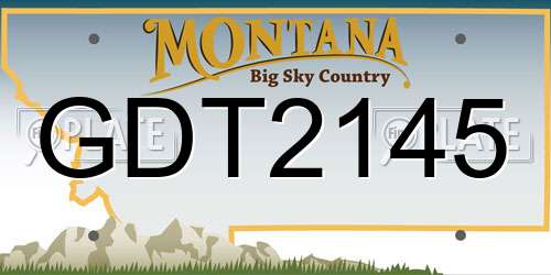 GDT2145 Montana License Plate