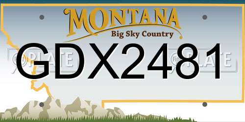 GDX2481 Montana License Plate