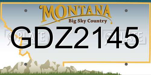 GDZ2145 Montana License Plate