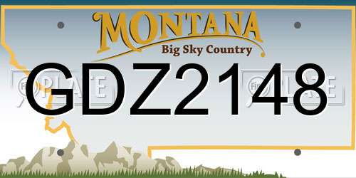 GDZ2148 Montana License Plate