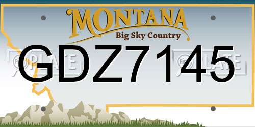 GDZ7145 Montana License Plate