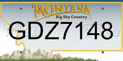 GDZ7148 Montana License Plate