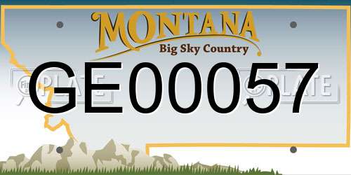 GE00057 Montana License Plate