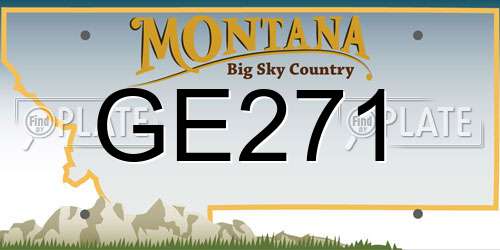 GE271 Montana License Plate