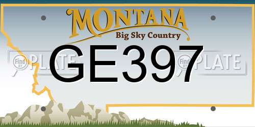 GE397 Montana License Plate
