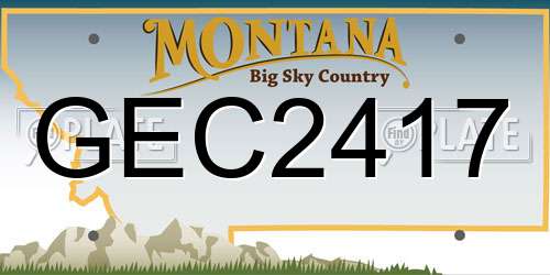 GEC2417 Montana License Plate