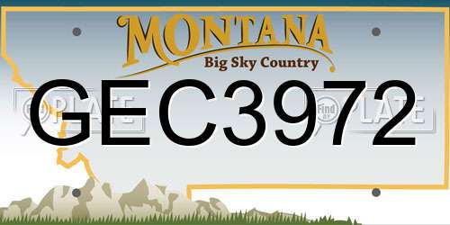 GEC3972 Montana License Plate
