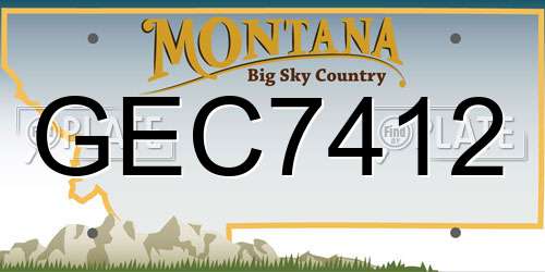 GEC7412 Montana License Plate