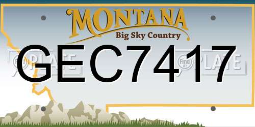 GEC7417 Montana License Plate
