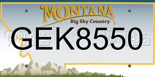 GEK8550 Montana License Plate